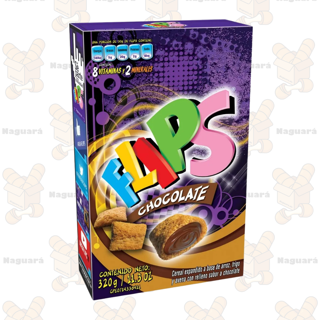Cereales rellenos Flips de chocolate 220g