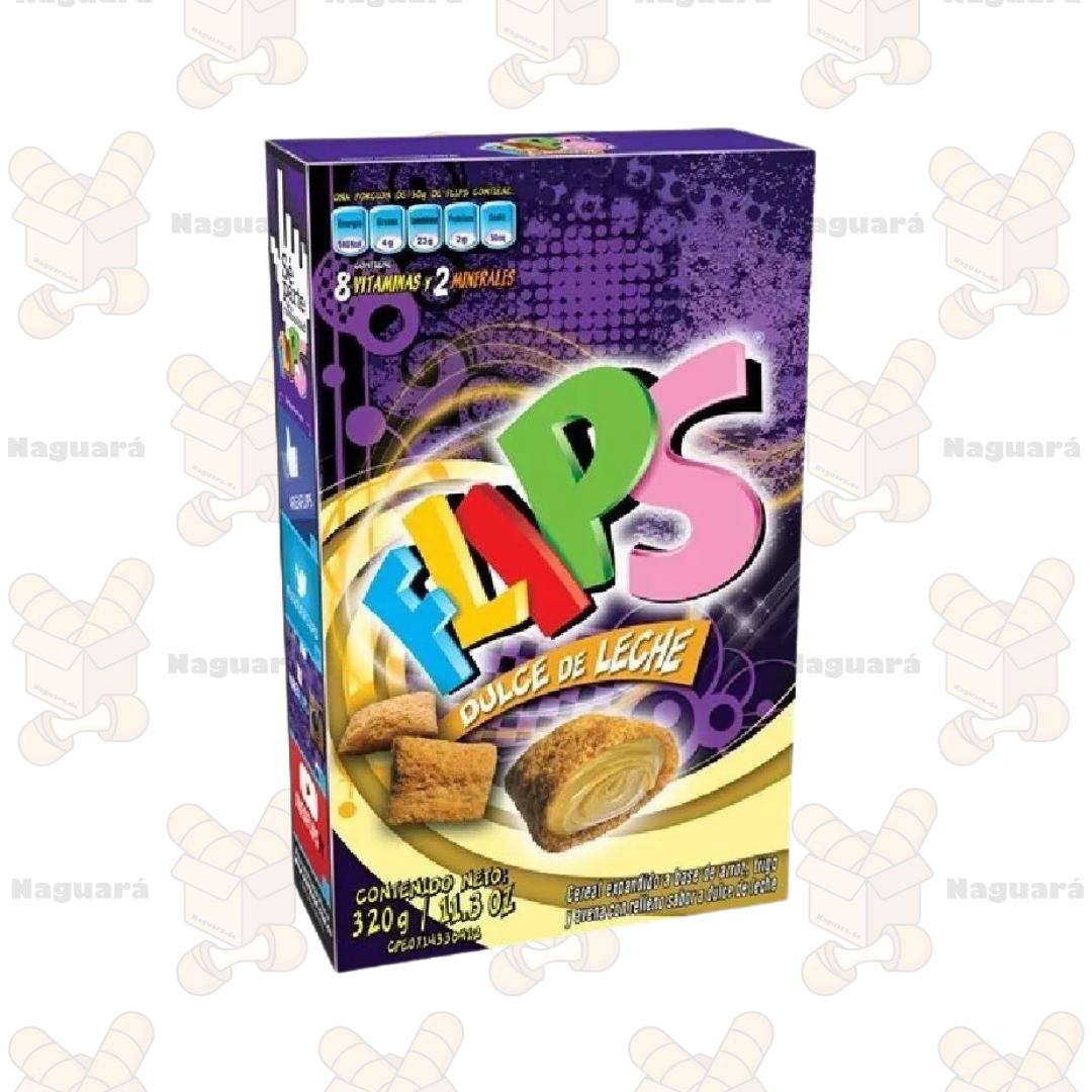Cereales rellenos Flips de Dulce de Leche 220g