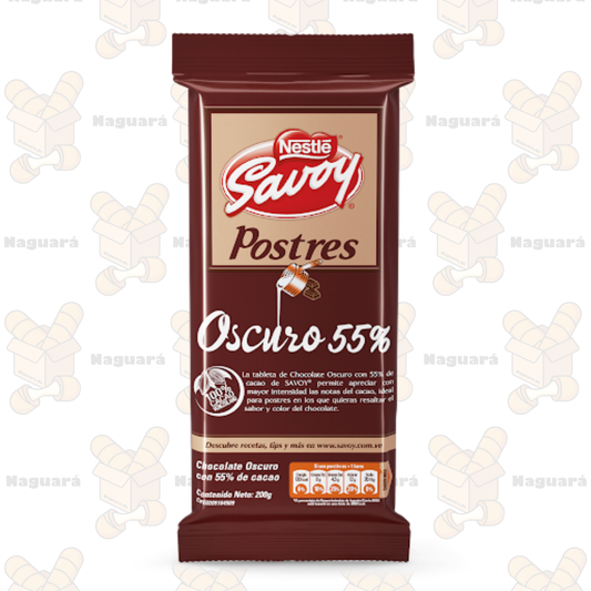 Chocolate para Postres 55% Cacao x4 - Savoy Nestlé