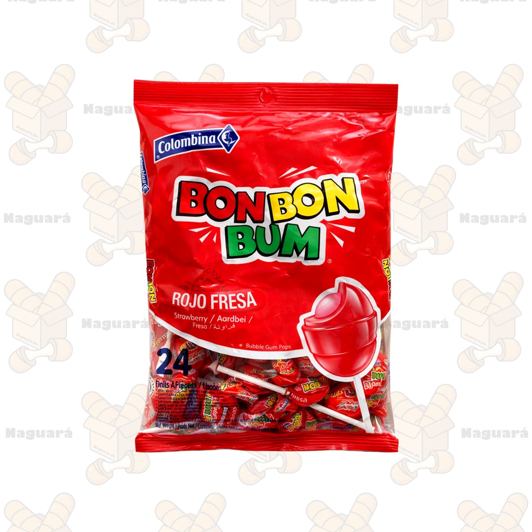 Bom Bom Bum de Fresa (Bolsa 24 uds)